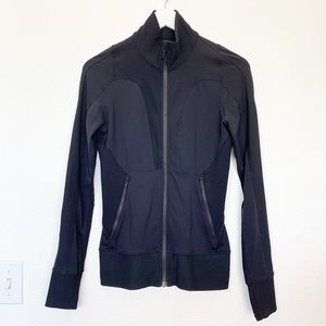 LULULEMON Movement To Movement Jacket in Black Athletic Fitted Yoga SIZE 6